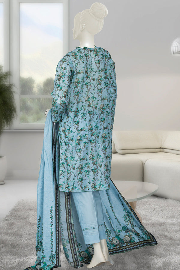Digital Printed Lawn 3PC Suit with Lawn Dupatta 401