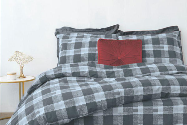 Fitted Sheet set Black Check