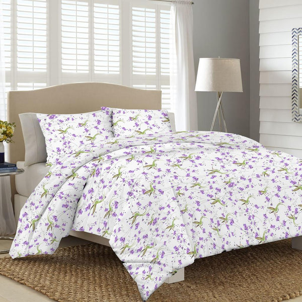 T250  - 8 Pc Fitted Sheet Set - Humming Bird