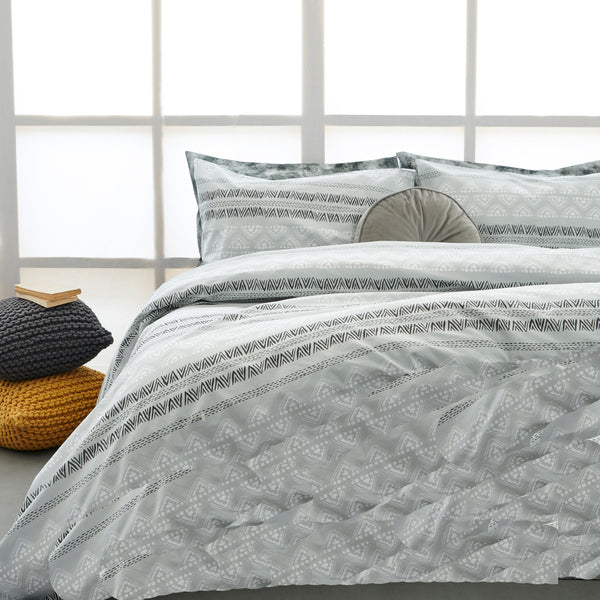 T250  - 2 Pc Pack -  Single Bed Sheet Set - Inka Grey