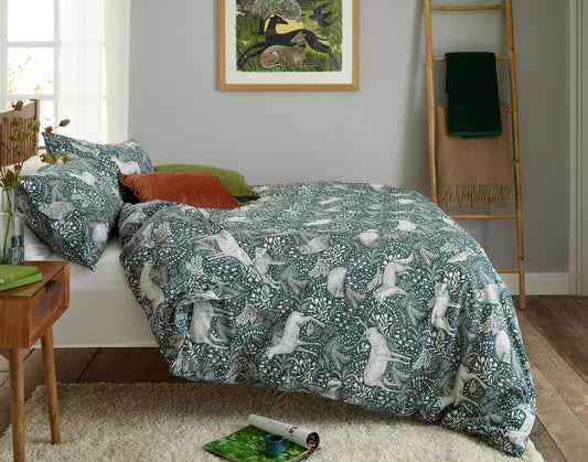 Bed Sheet Set DEY Woodland Folk Green