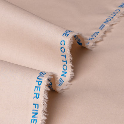unstitched men Suiting prestige 100 % Cotton Colour Beige