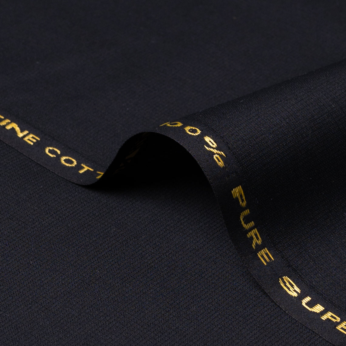 unstitched men Suiting Super Fine 100 % Cotton Colour Black