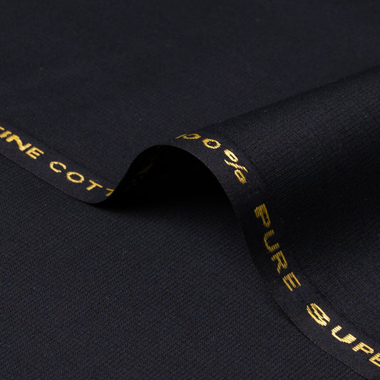 unstitched men Suiting Super Fine 100 % Cotton Colour Black