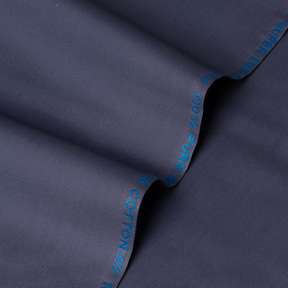 unstitched men Suiting prestige 100 % Cotton Colour Dk Grey