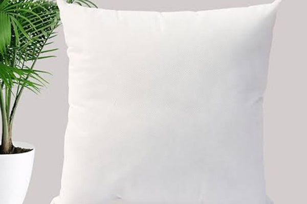filled cushion white