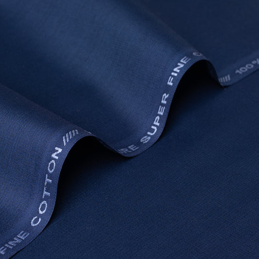 unstitched men Suiting Super Fine 100 % Cotton Colour Navy