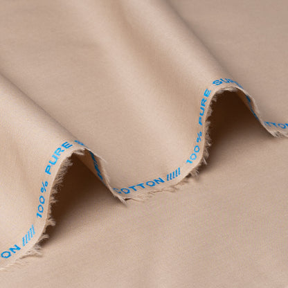 unstitched men Suiting prestige 100 % Cotton Colour Peach