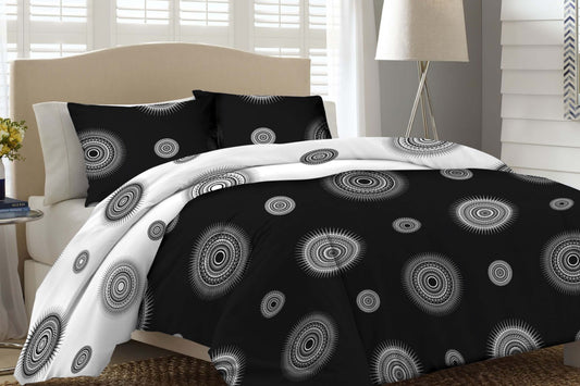 Prime Plus Cotton Duvet Cover Tango Black F/R