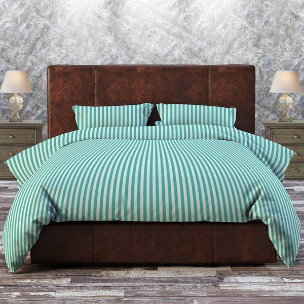 PRIME  - 2 Pc Pack - Single Bed Sheet Set - Galaxy Green Lines