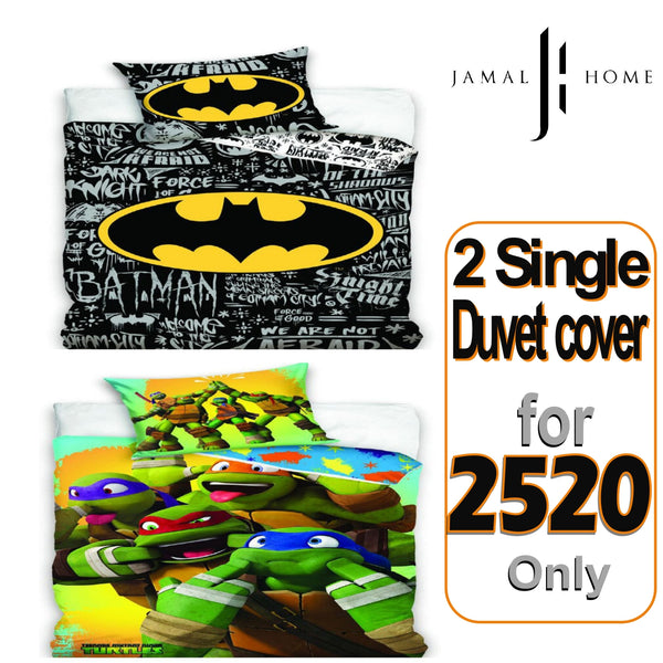 T200 kids  - 2 Pc Pack -  Single Quilt cover Set